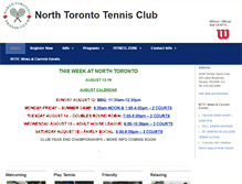 Tablet Screenshot of northtorontotennis.com